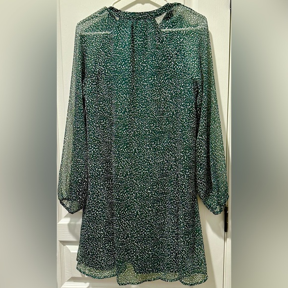 NWT Joie Limited Edition Long Sleeve Arctic Spot Chiffon Dress Front Button ZP1 - Picture 3 of 9